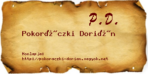 Pokoráczki Dorián névjegykártya